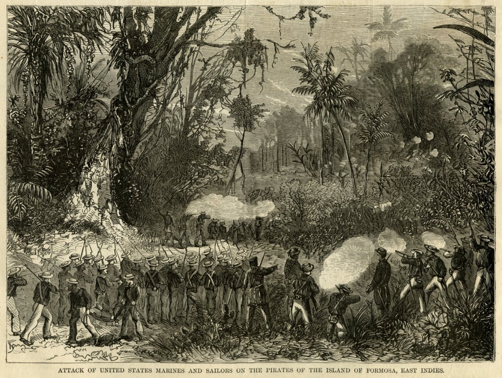 Attack of United States Marines and Sailors on the Pirates of the Island of Formosa, East Indies